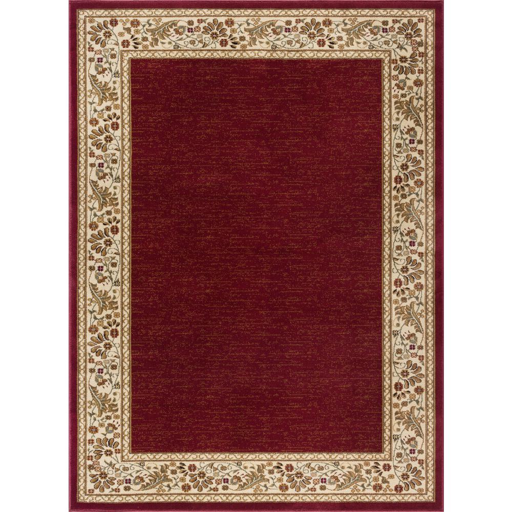 Tayse Rugs Sensation Red 5 ft. 3 in. x 7 ft. 3 in. Traditional Area Rug