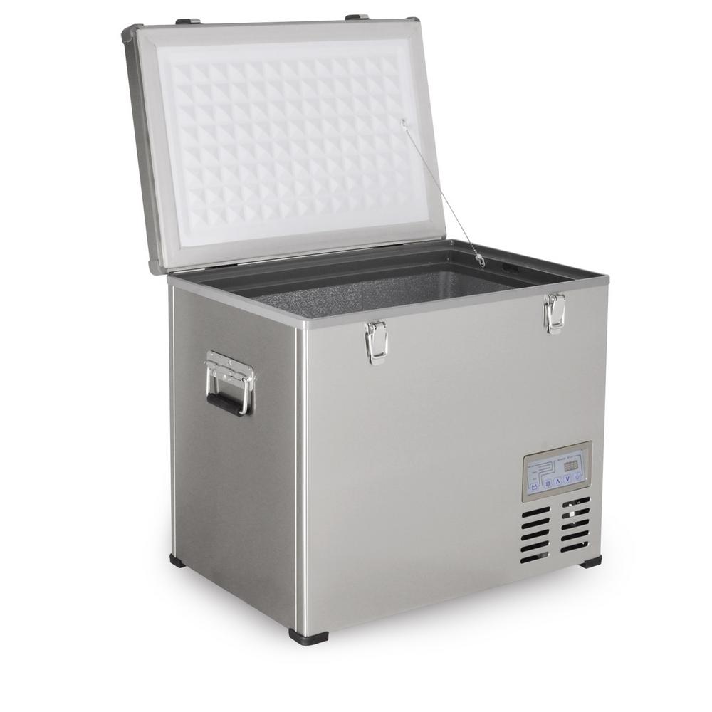 Kalamera 1.6 cu. ft. 47 qt. Portable Refrigerator/Freezer Stainless ...