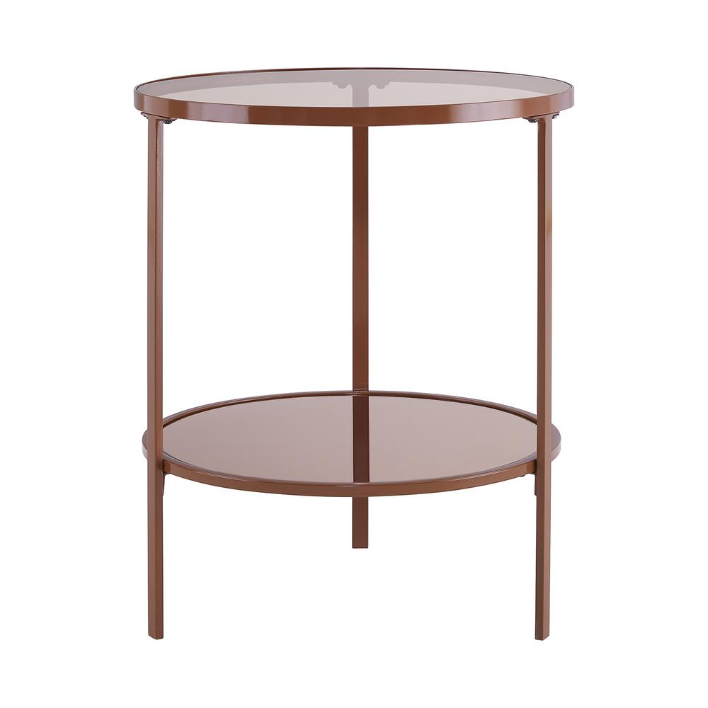 Southern Enterprises Brealyn Bronze Glass Top Side Table ...