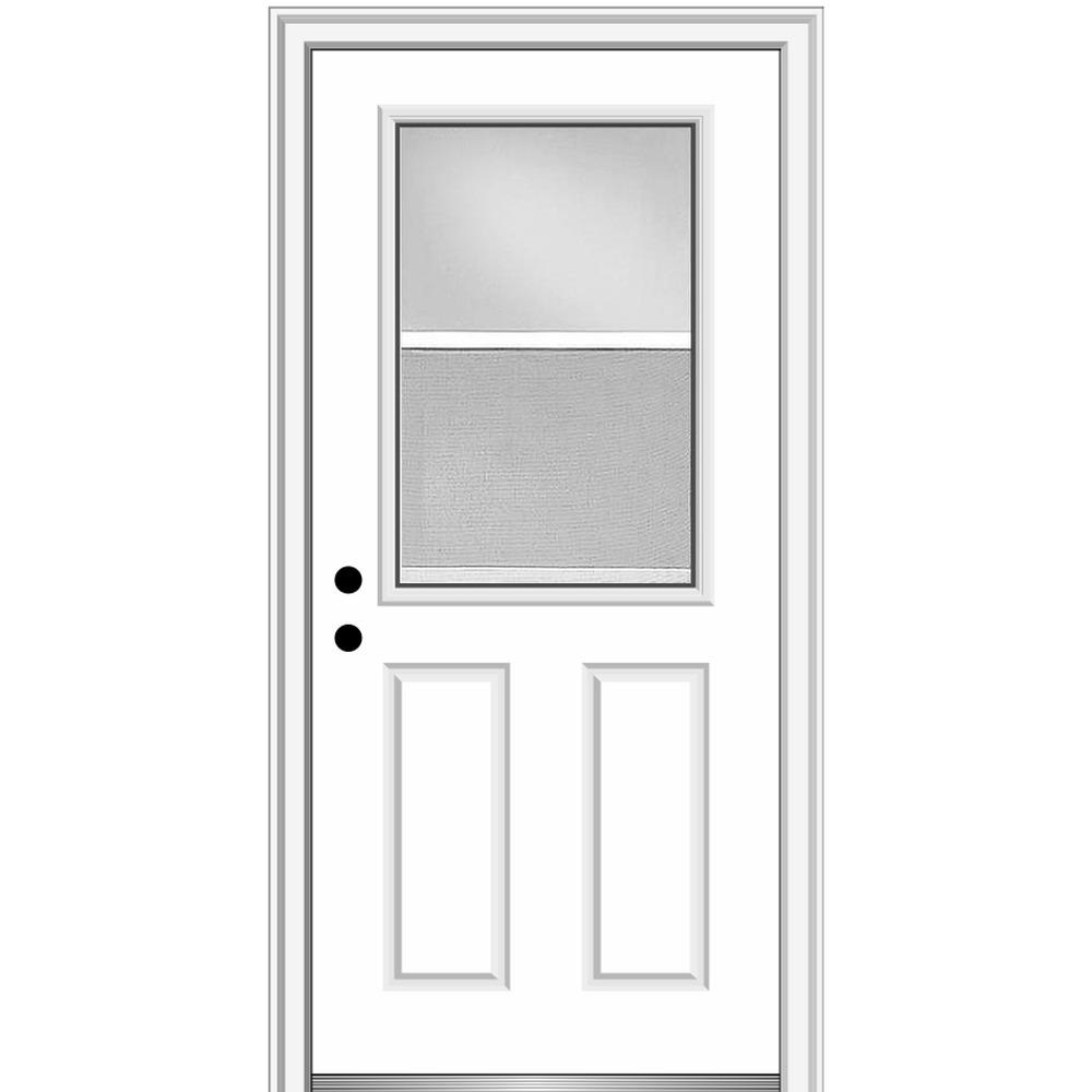 Mmi Door 34 In X 80 In Vented Right Hand Inswing 1 2 Lite Clear