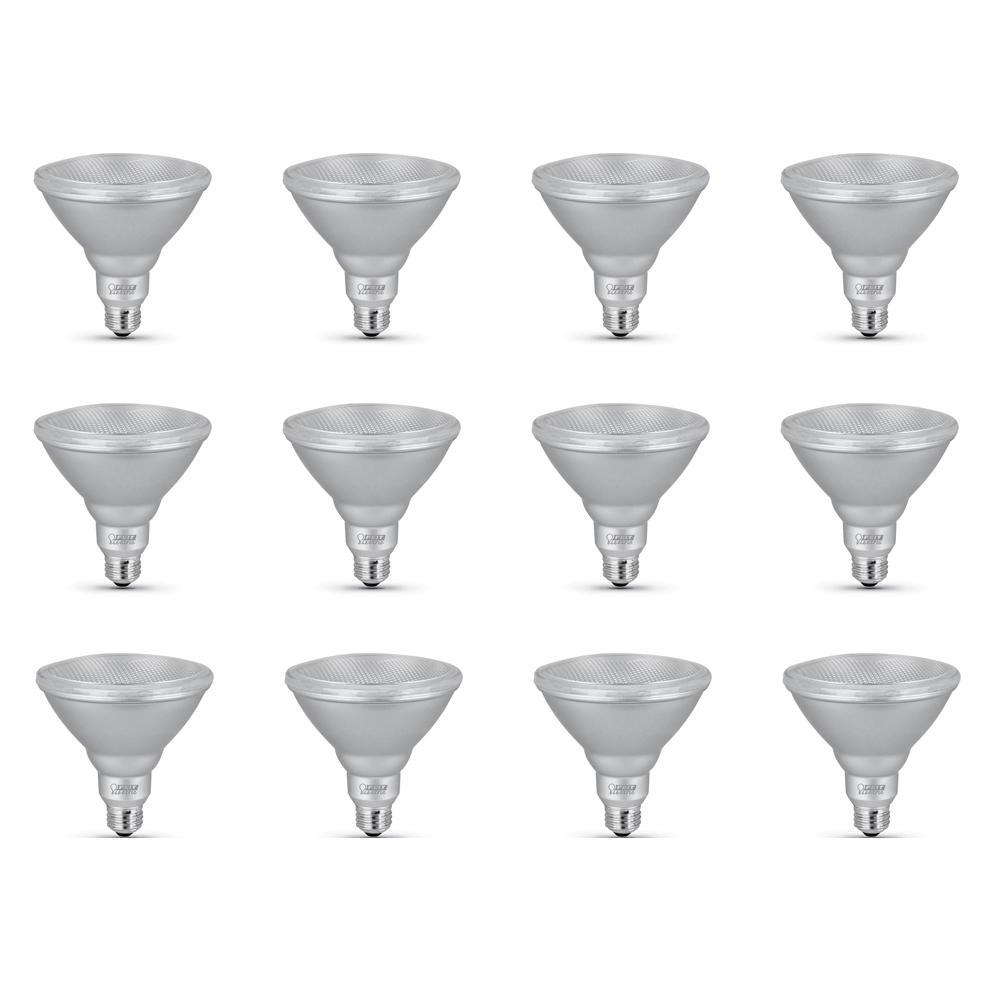 Par38 12 Led Bulbs Light The Home Depot 120 Watt Equivalent Par38 Dimmable Led Energy Star 90 Cri Flood Light Bulb
