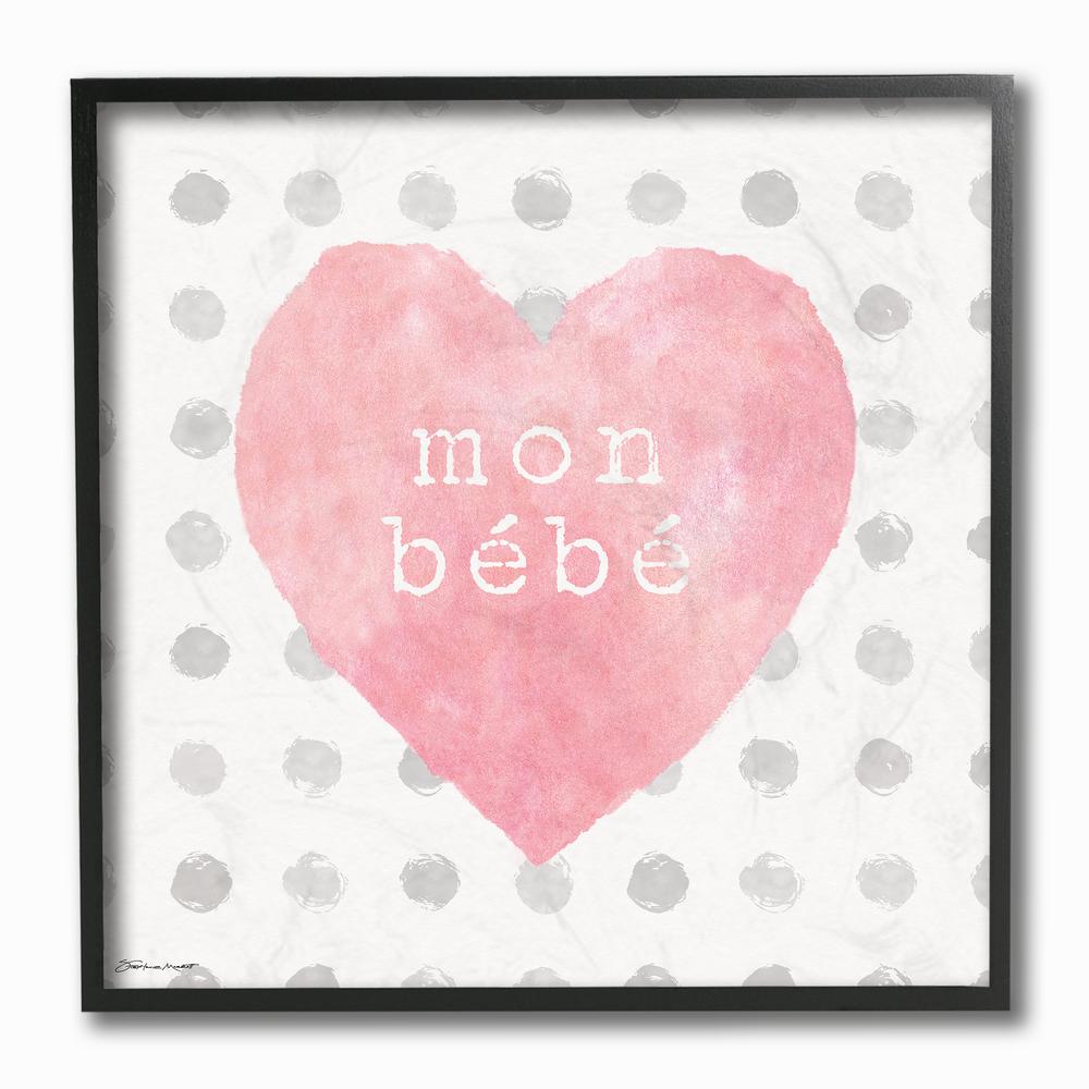 The Stupell Home Decor Collection 12 In X 12 In Mon Babe Pink