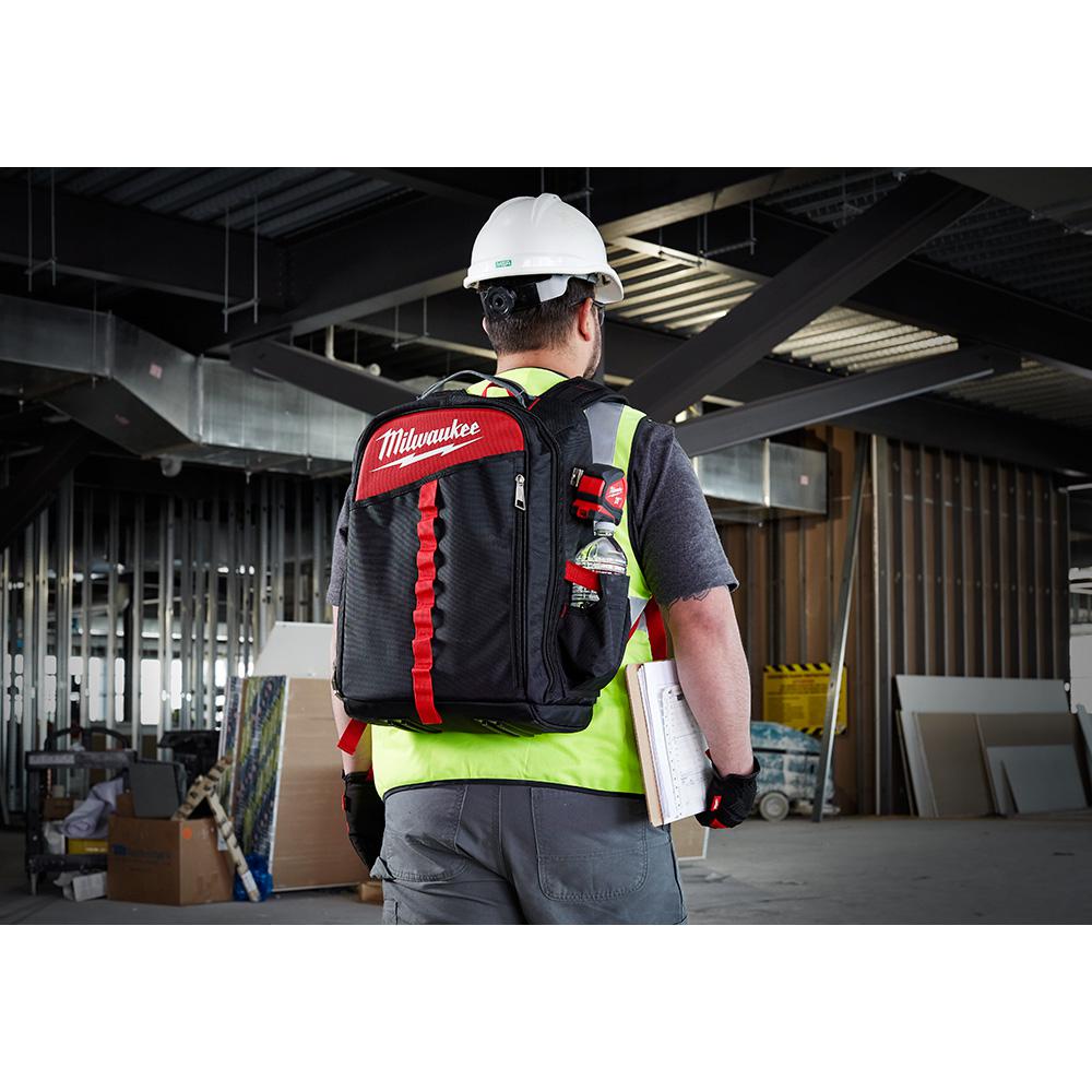 Milwaukee Heavy Duty Jobsite Backpack Tool Grip Holder Bag Load Bearing Harness
