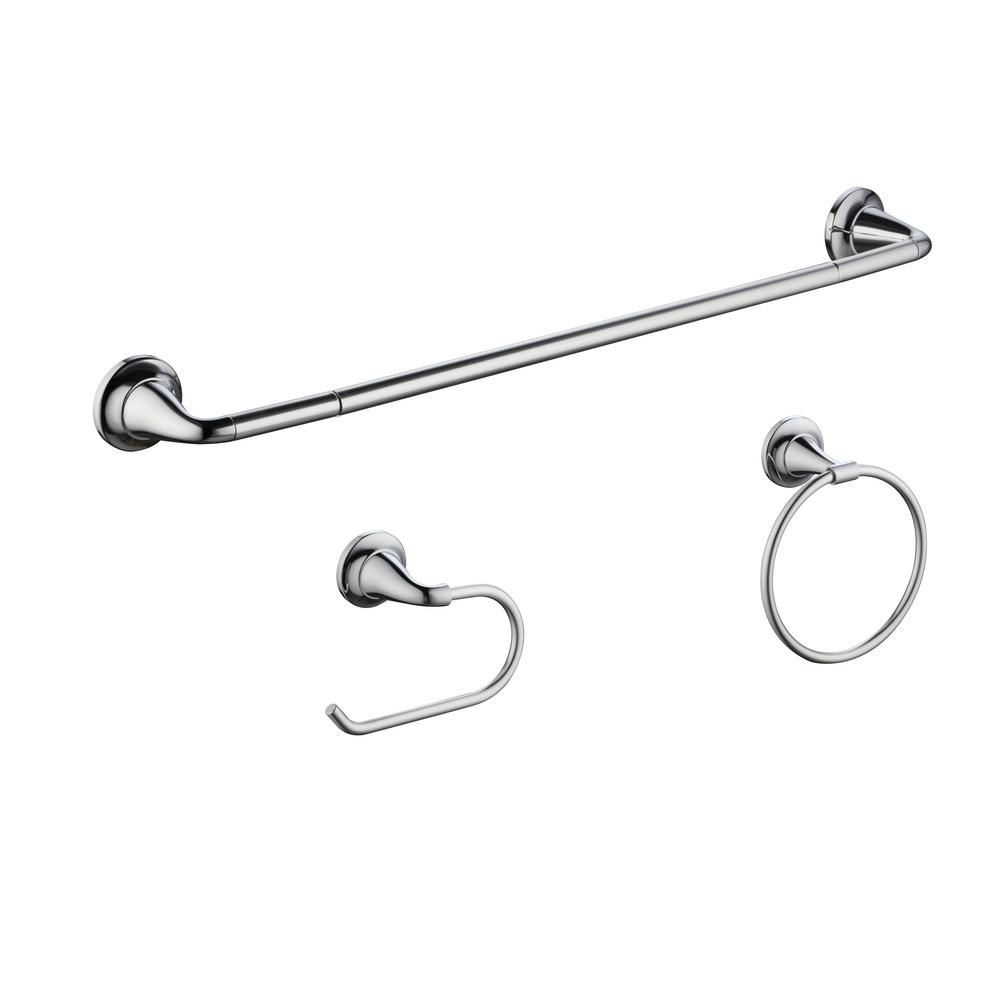 Toilet Paper Holder Glacier Bay Bath Accessories The Constructor 3 Piece Bath Accessory Kit In Chrome
