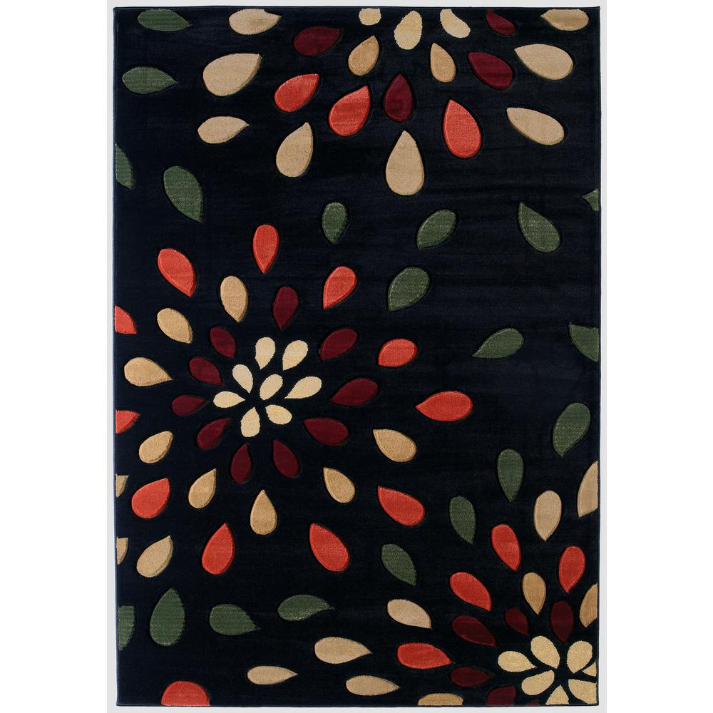 Asbury Looms Contours Dazzle 510 23176 28C Onyx 2'7" x 7'4" Runner Rug