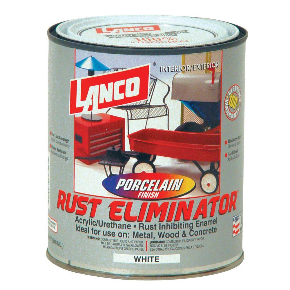 Lanco Rust Eliminator 1 Qt Acrylic Urethane White Enamel Se800 5 Rust Eliminator 1 Qt Acrylic Urethane White Enamel