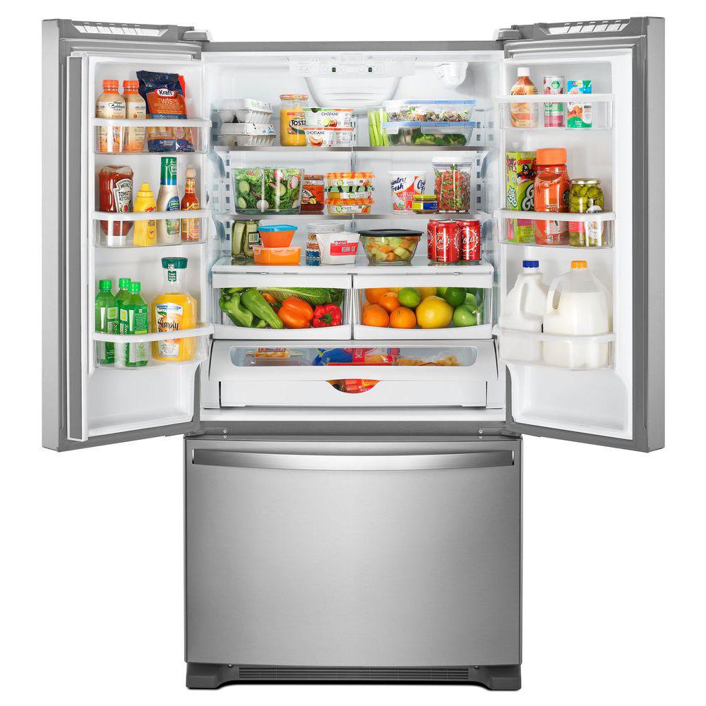 Whirlpool 25 Cu Ft French Door Refrigerator In Fingerprint