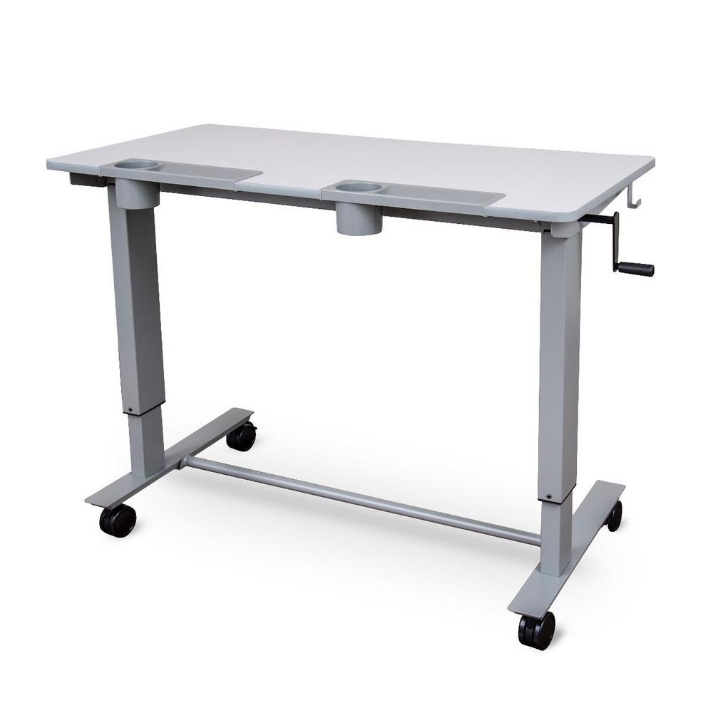 Luxor 2 Student Gray Standing Desk With Crank Desktop Luxor 2 Student Gray Standing Desk With