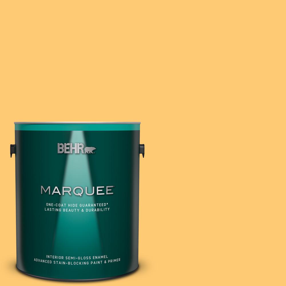 BEHR MARQUEE 1 gal. 310B5 Spiced Butternut SemiGloss Enamel Interior Paint and Primer in One