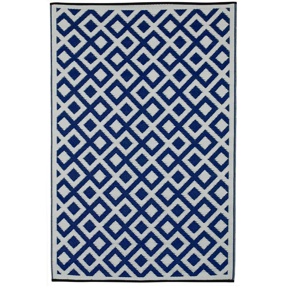 Fab Habitat Marina Indoor Outdoor Indigo And Bright White 4 Ft Fab Habitat Marina Indoor Outdoor Indigo And Bright White 4 Ft X