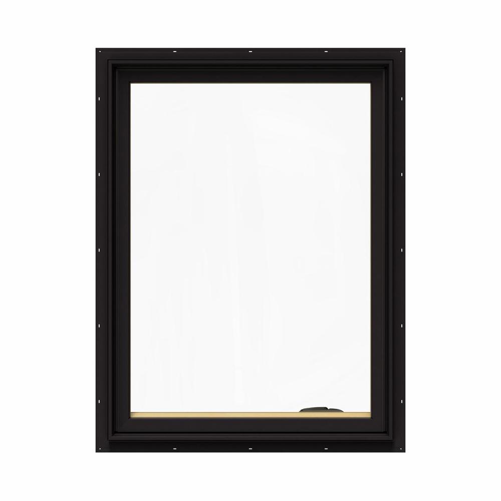 JELD-WEN 30.75 In. X 40.75 In. W-2500 Series Black Painted Clad Wood ...