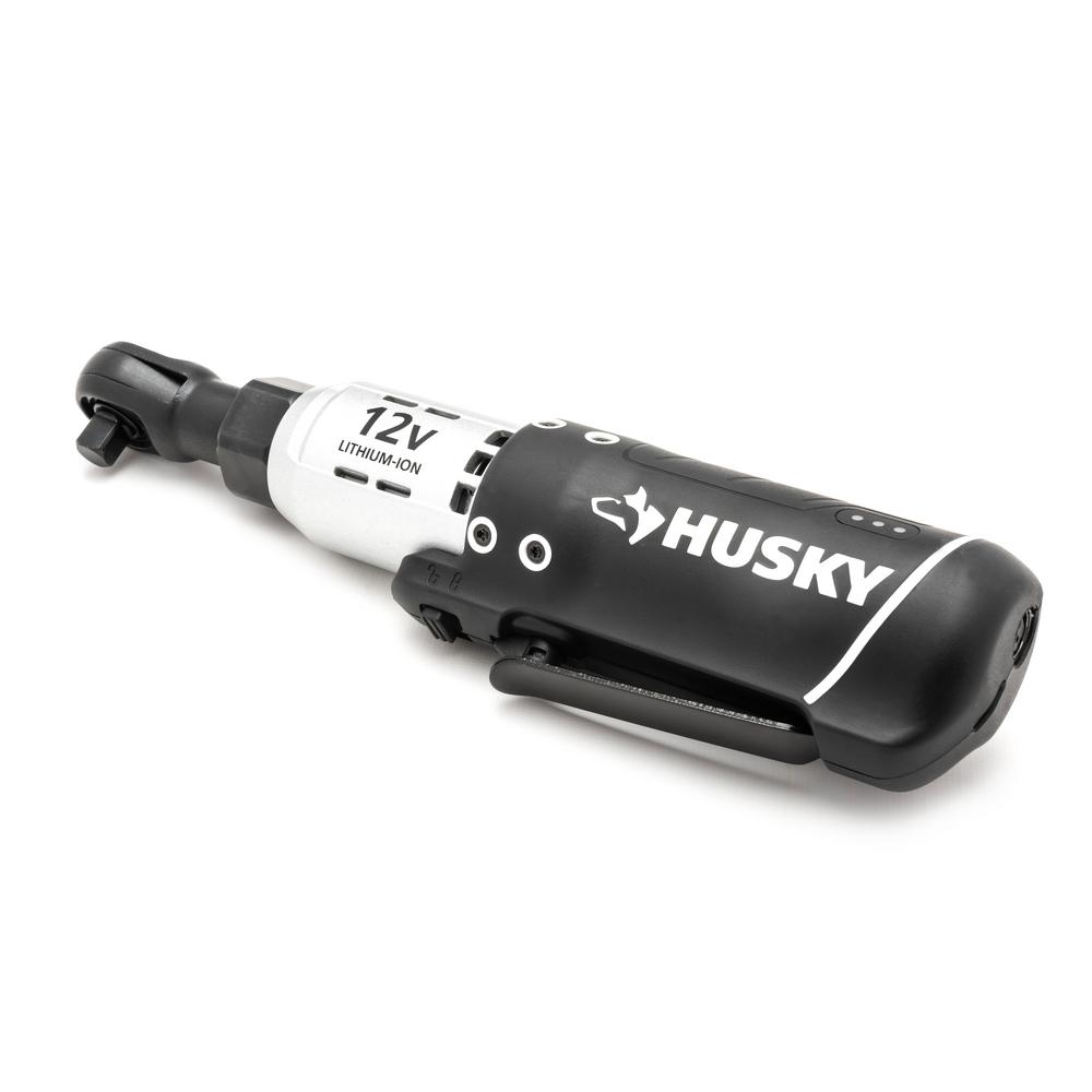 Husky Cordless Ratchet 3/8 In. Drive 12-volt Lithium Ion Built-in Led Work Light