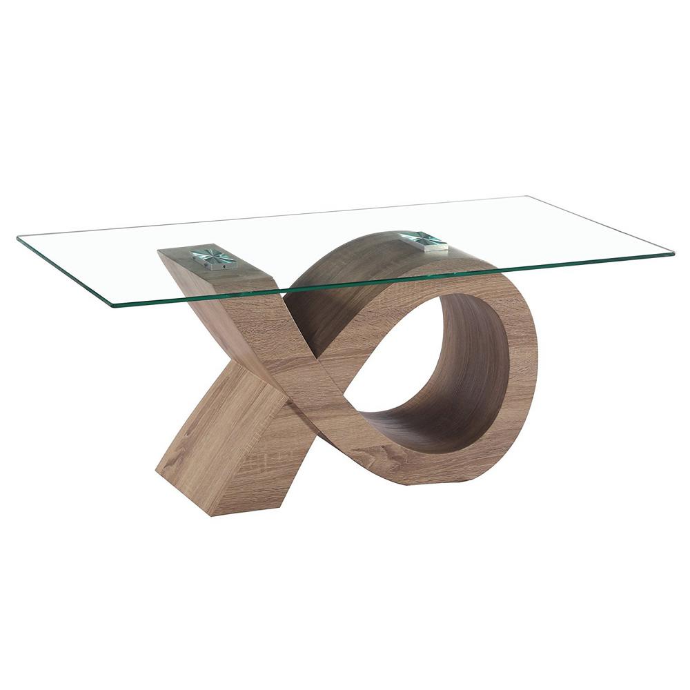 Fab Glasirror Alpha Glass Coffee Table With Oak Effect Fab Glasirror Alpha Glass Coffee Table With Oak Effect Stylish Base