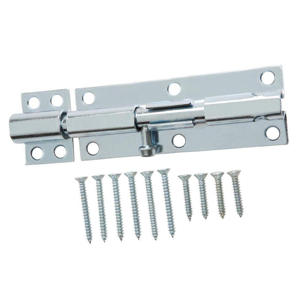 Everbilt 6 in. ZincPlated Heavy Duty Barrel Bolt15149 The Home Depot