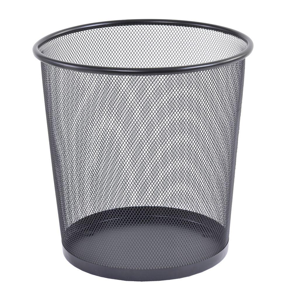 UPC 025719932343 product image for Buddy Products 10.5 in. Round Black Steel Mesh Wastepaper Basket | upcitemdb.com