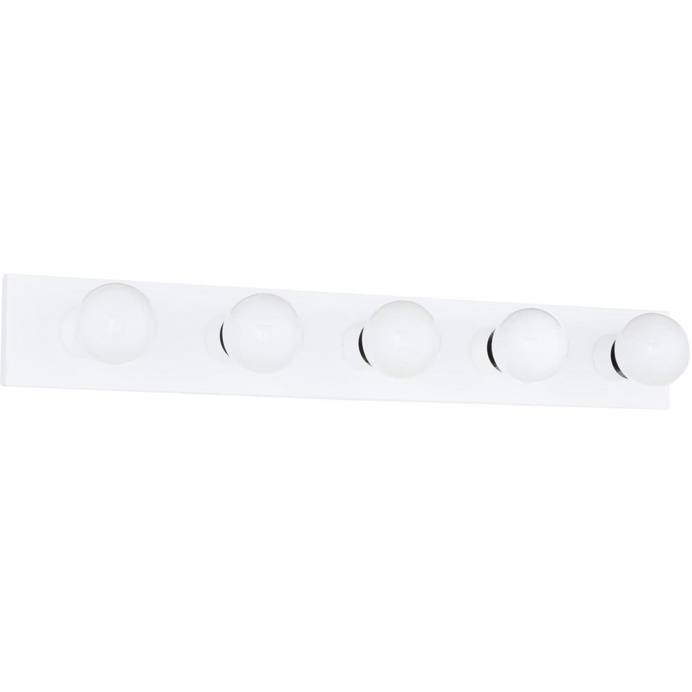 Volume Lighting 5 Light Indoor White Beauty Makeup Hollywood Bath Or Vanity Bar Wall Mount Sconce V1025 6 The Home Depot - 6 Bulb Vanity Light Bar White Volume Lighting 5 Light Indoor White Beauty Makeup Hollywood Bath Or Vanity Bar Wall Mount Sconce V1025 6 The Home Depot - 6 Bulb Vanity Light Bar White