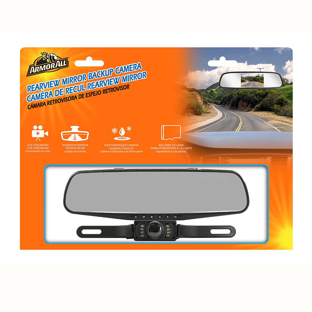 Armor All Armor All Rearview Mirror Backup Cam Abc2 1001 Blk The Home Depot