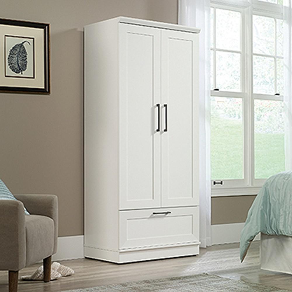 Soft White Wardrobe/Storage Cabinet-423973 - The Home Depot