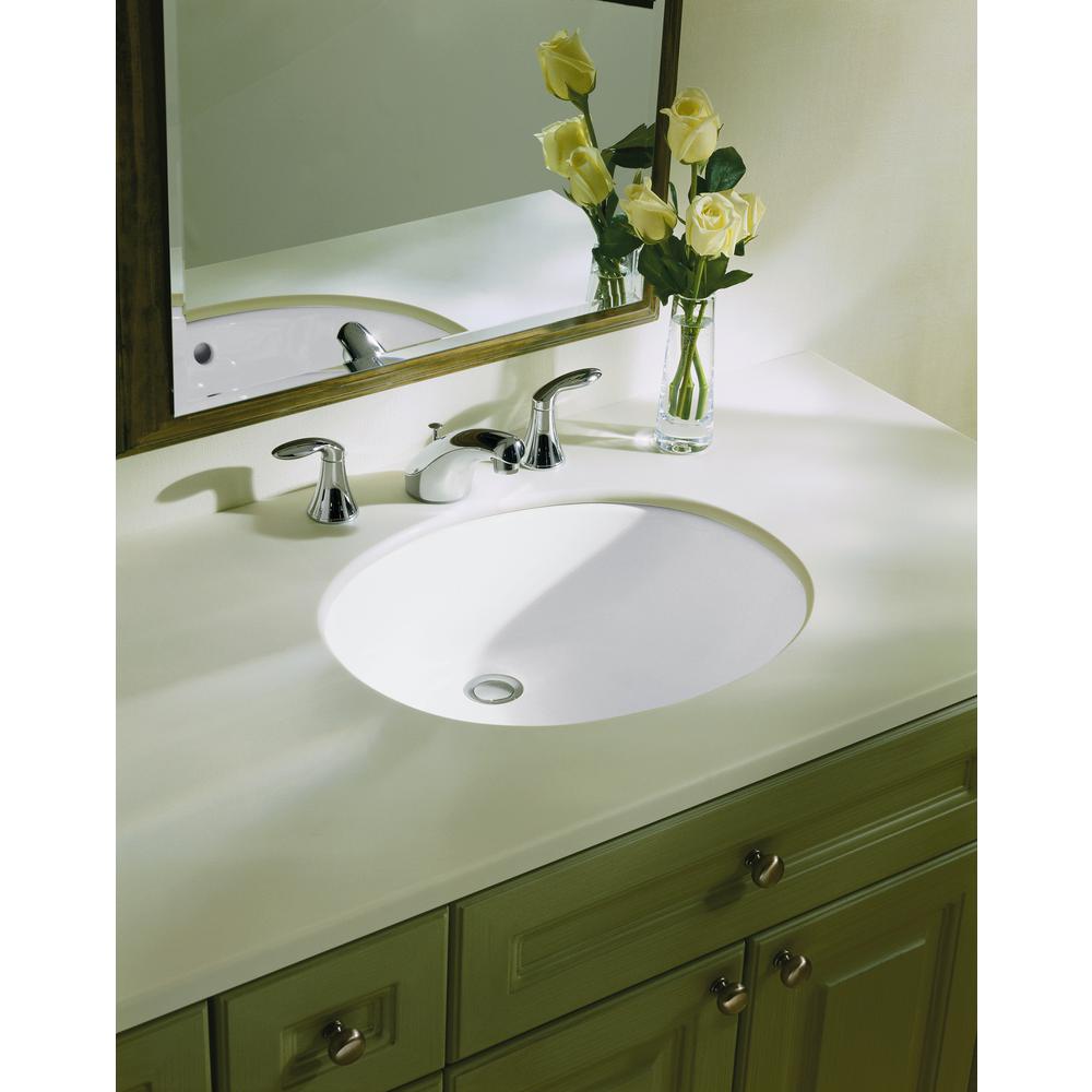 KOHLER Caxton Vitreous China Undermount Bathroom Sink in White with