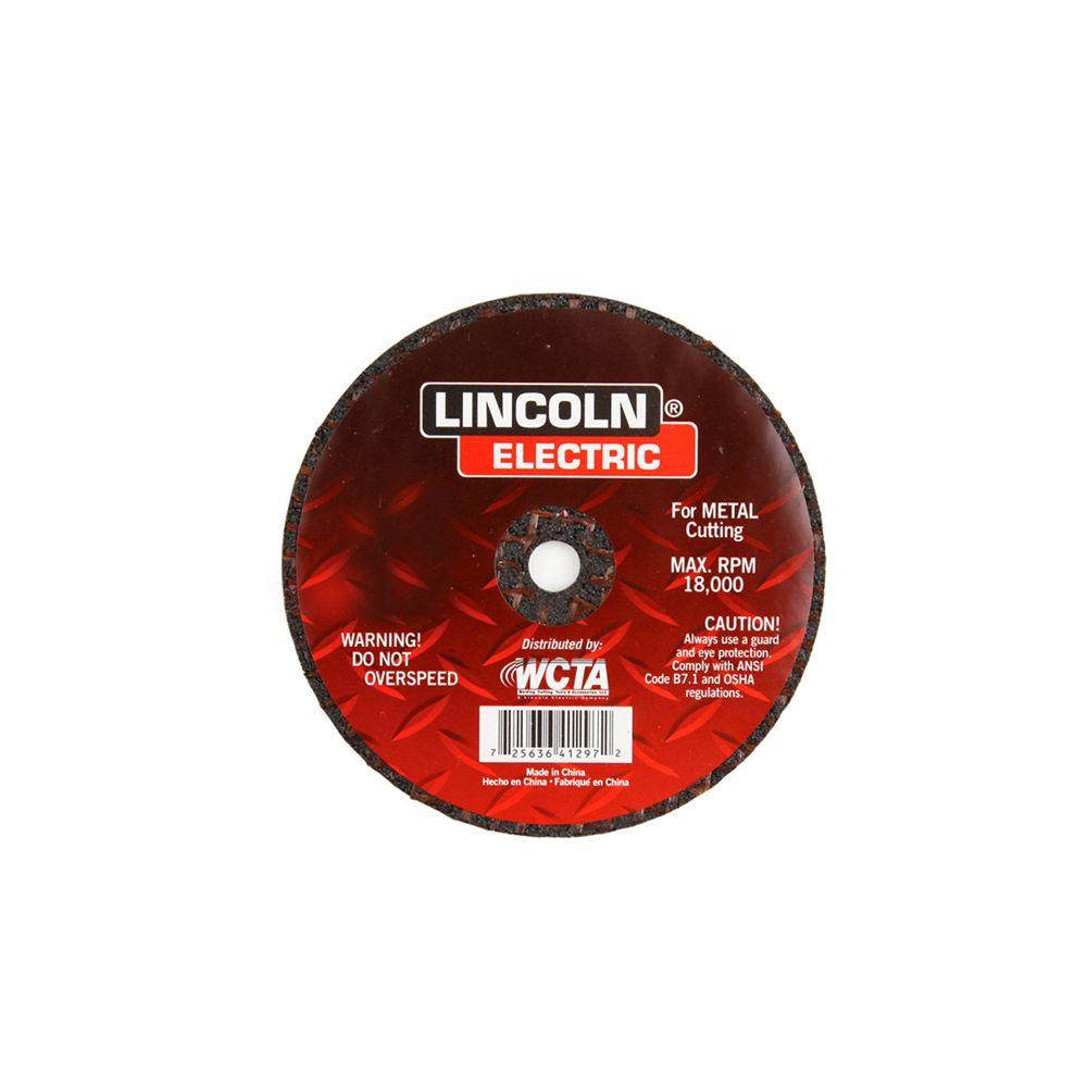 Lincoln Electric 4 in. x 1/16 in. Red 3/8 in. Arbor CutOff WheelKH135