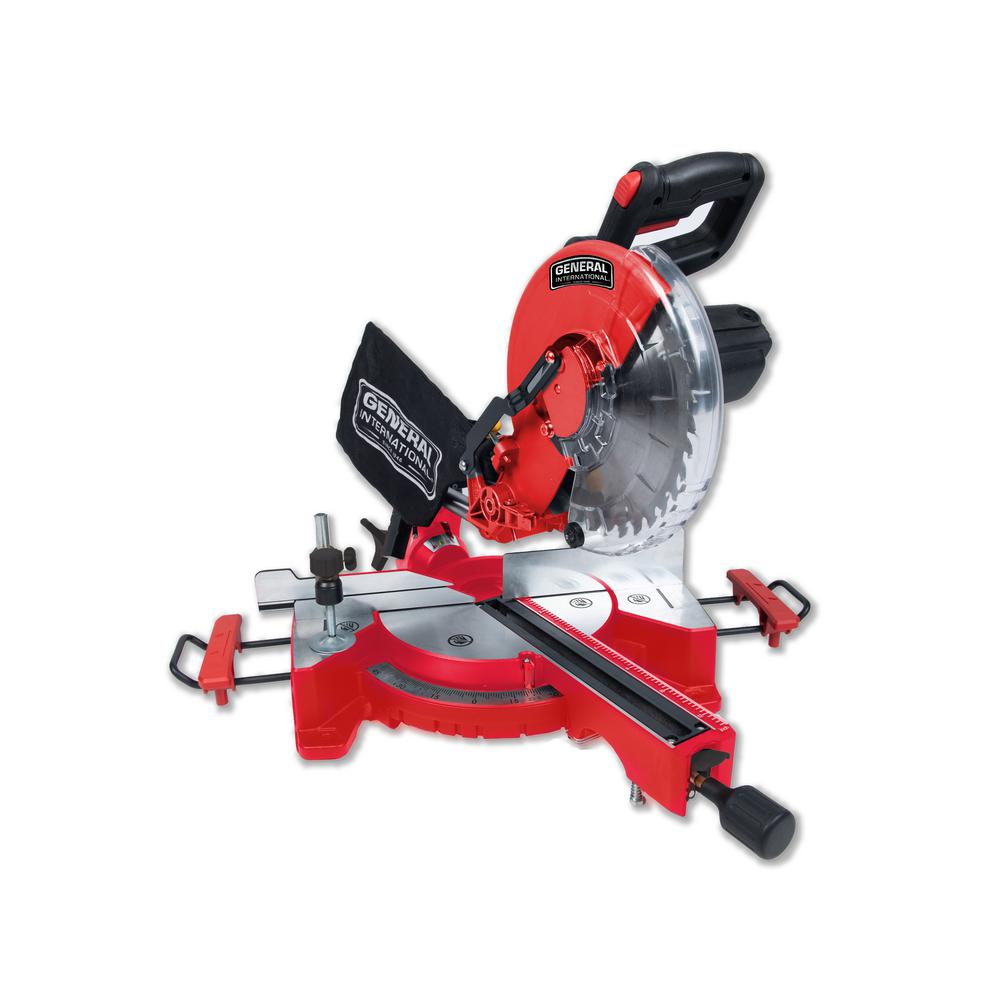 General International 15 Amp 10 In Sliding Miter Saw With Laser Guidance System Ms3005 The Home Depot