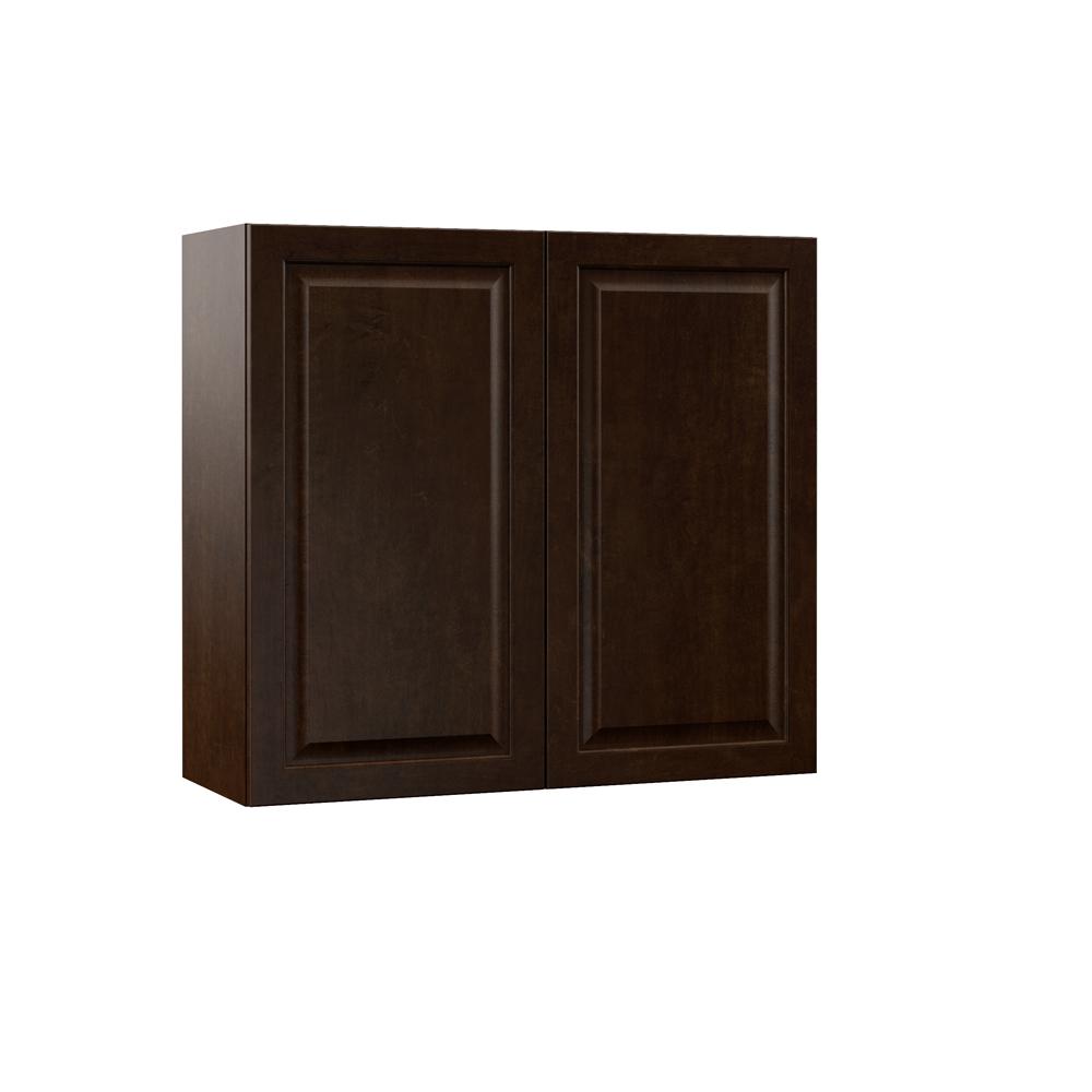 Dark Brown Wall Kitchen Cabinet gretna assembled 33x30x12 in wall kitchen cabinet in espresso