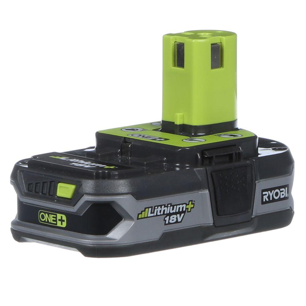 Ryobi 18-Volt ONE+ Lithium-Ion Compact Lithium+ Battery Pack 1.5Ah-P107 ...