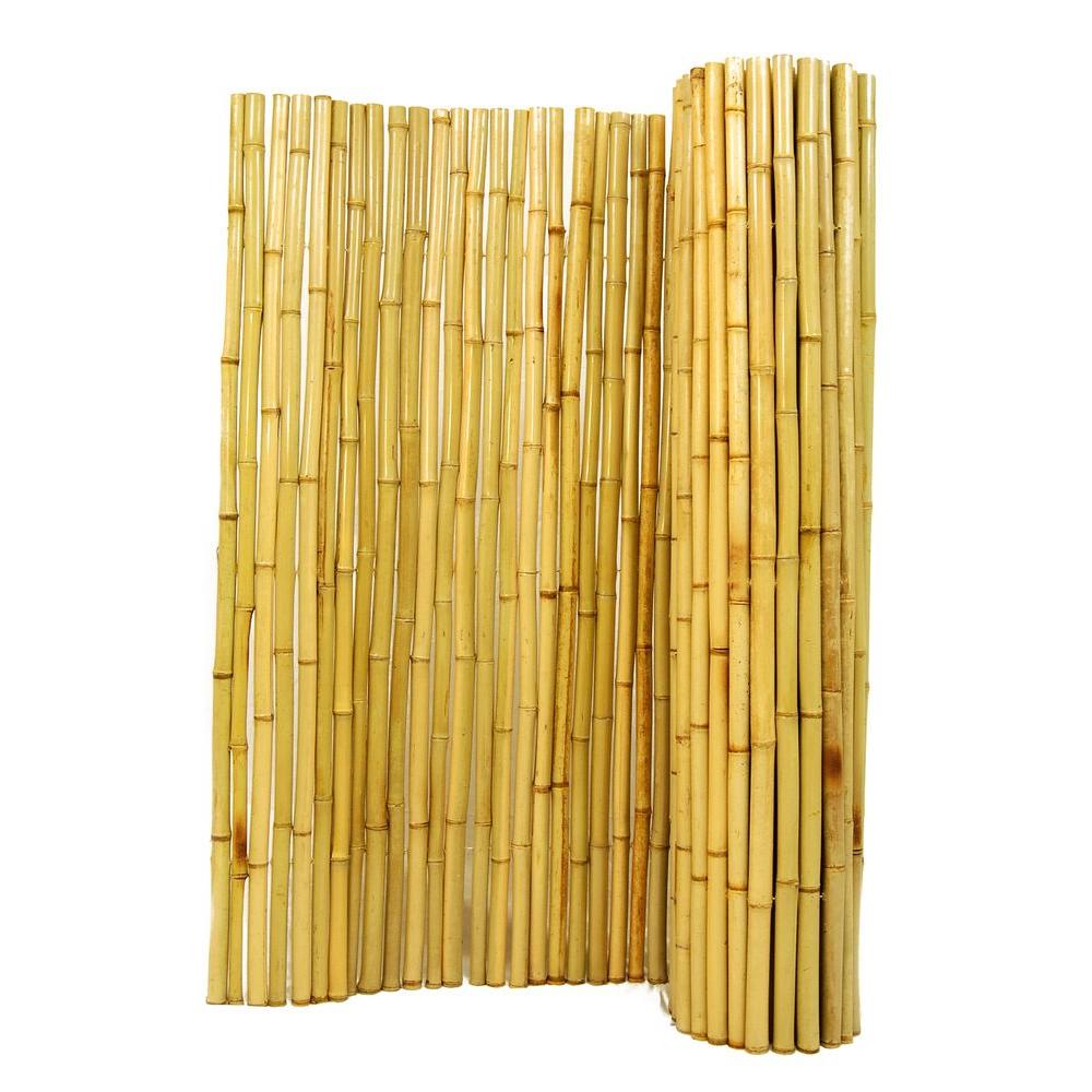 Backyard X Scapes 4 Ft H X 8 Ft W X 1 In D Natural Rolled Bamboo