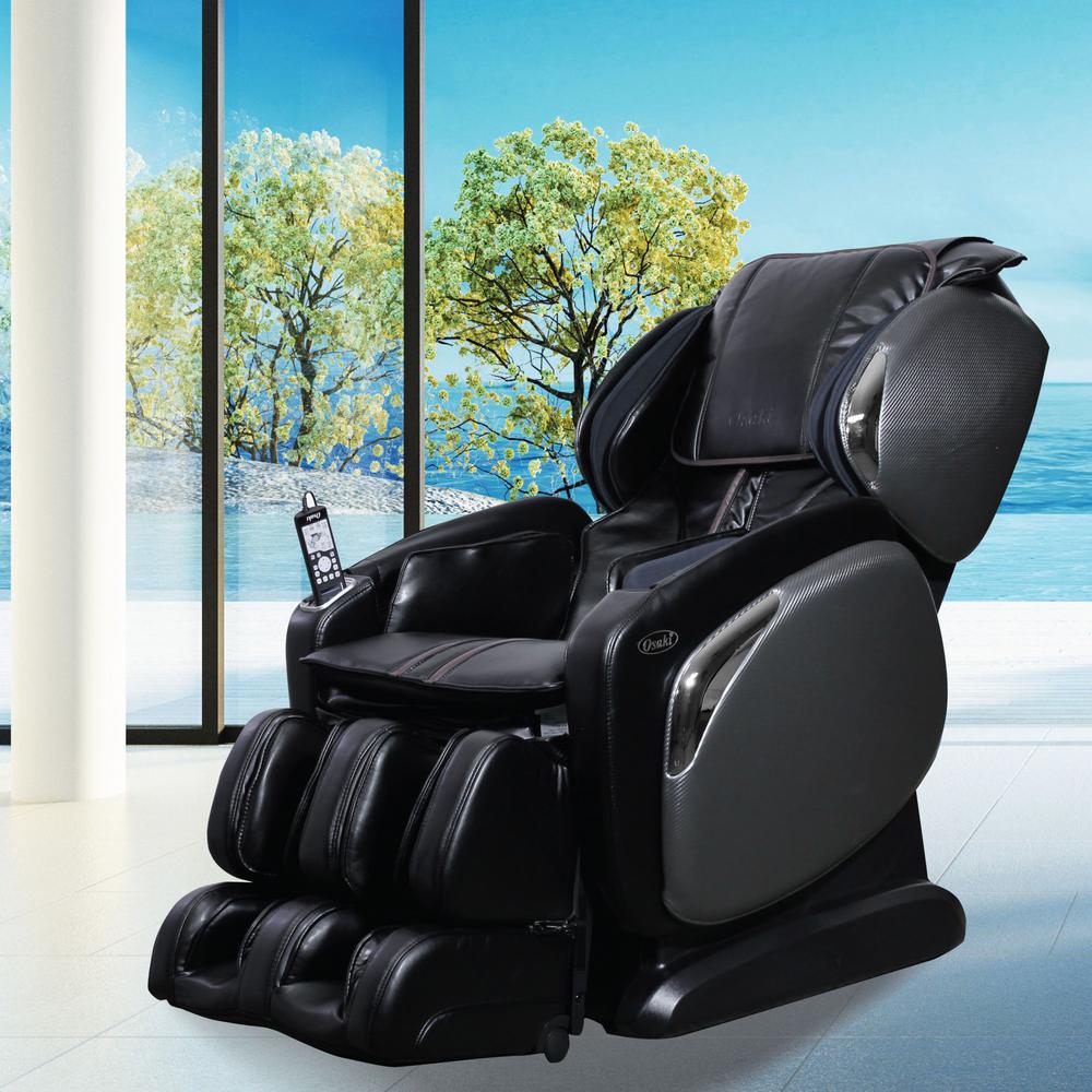Titan Osaki Black Faux Leather Reclining Massage Chair Os