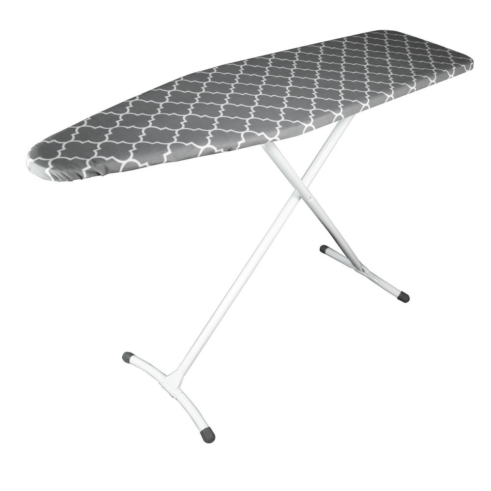 Homz Ironing Boards Laundry Room Storage The Home Depot Contour Curved Foot Ironing Board In Gray