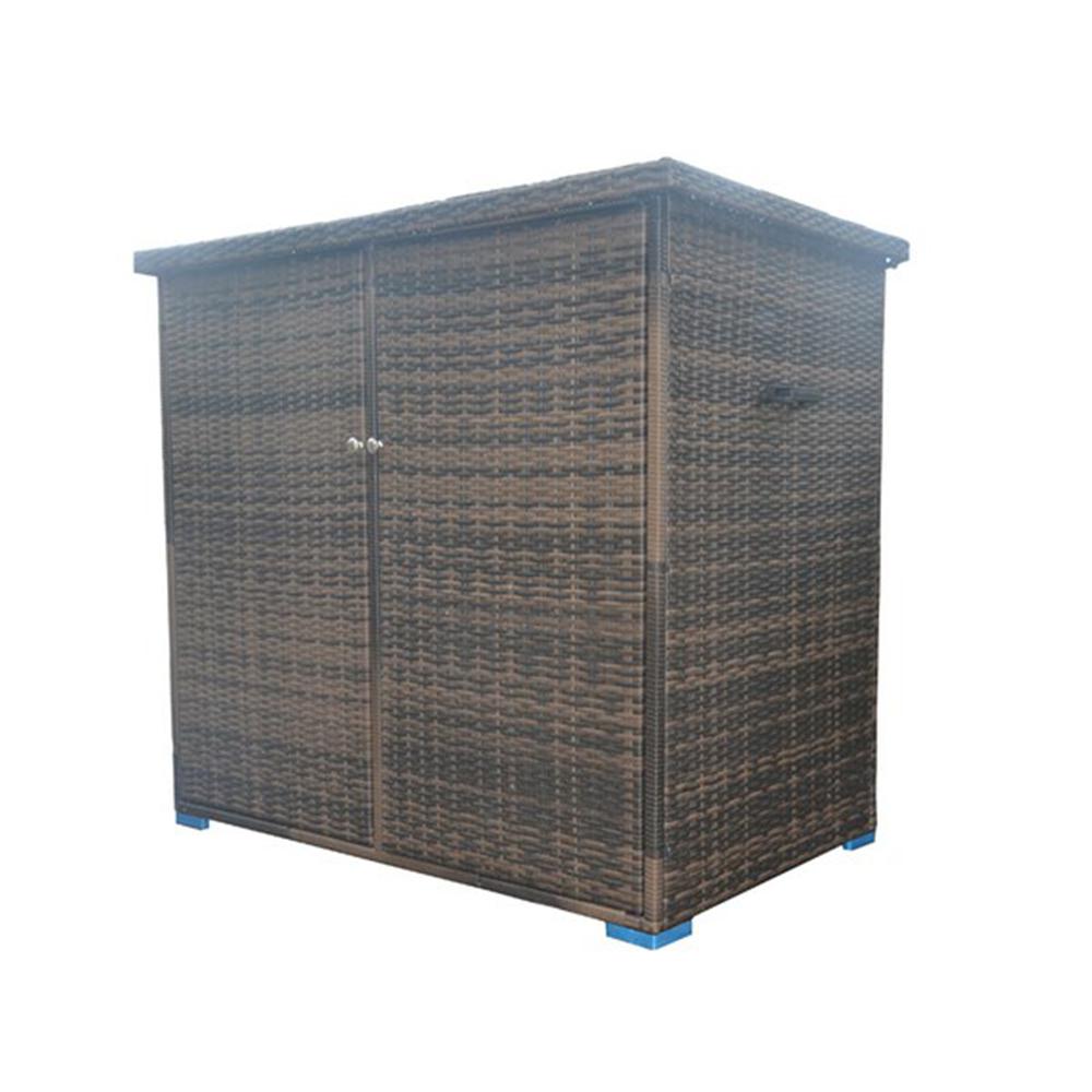 Suncast Wicker 99 Gal Resin Deck Box Dbw9200 The Home Depot
