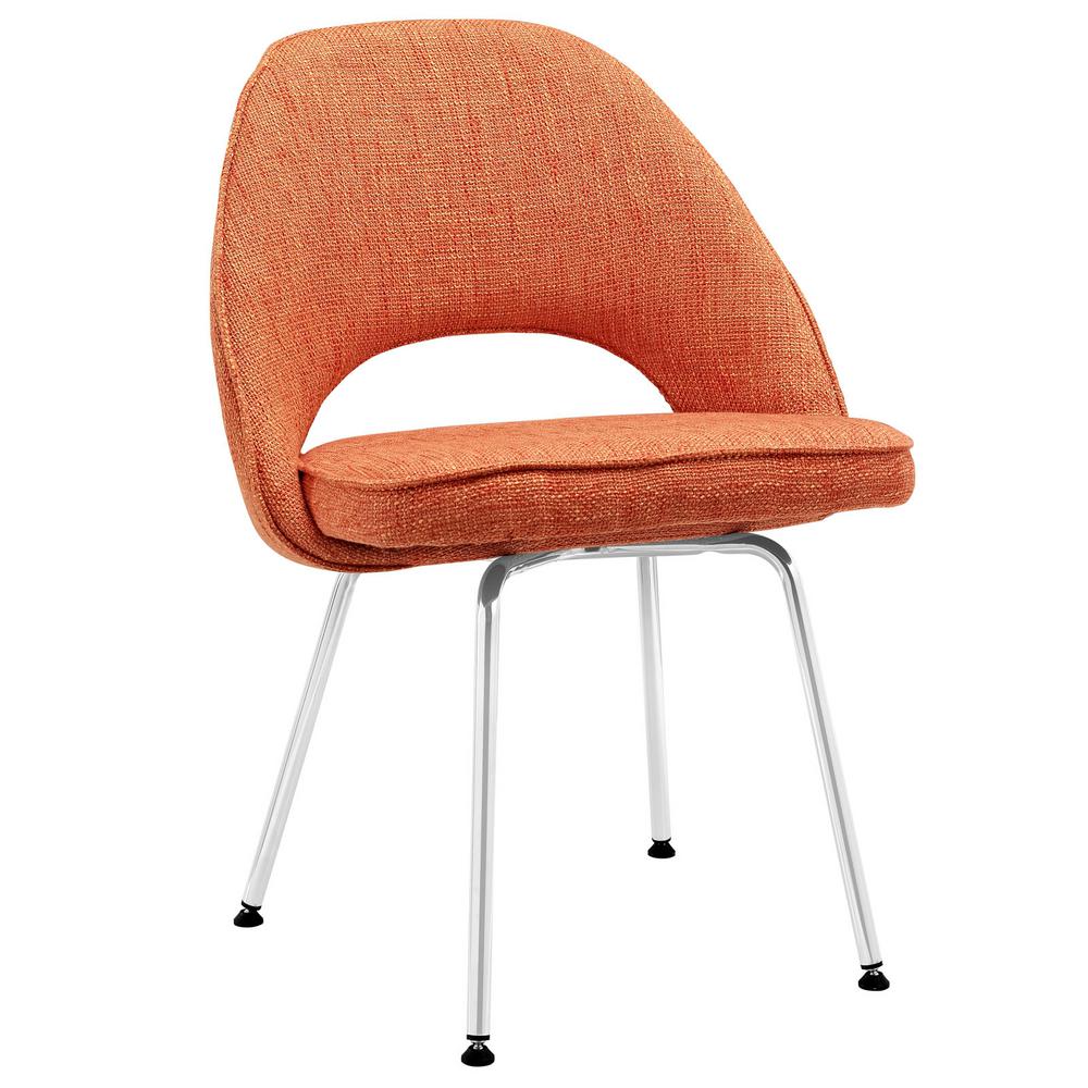 Orange Side Chair Dining Chairs Kitchen Room Cordelia Orange Dining Fabric Side Chair