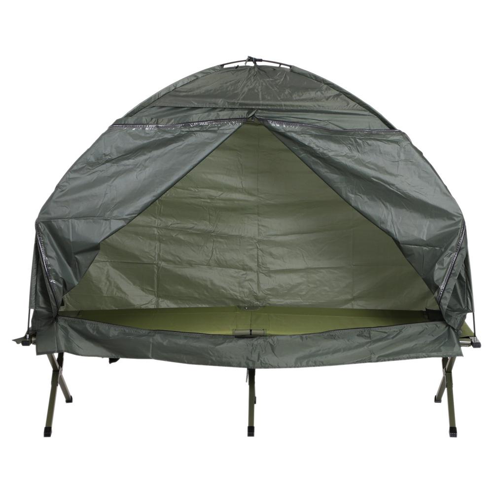 Outsunny 1-Person Compact Pop Up Portable Folding Outdoor Elevated ...