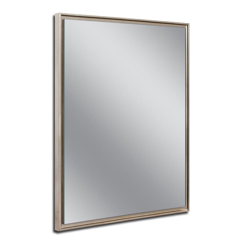 Deco Mirror 24 inch W x 30 inch H Champagne Studio Float Wall Mirror by Deco Mirror