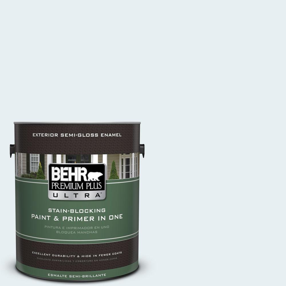 BEHR Premium Plus Ultra 1gal. 730E1 Polar White SemiGloss Enamel