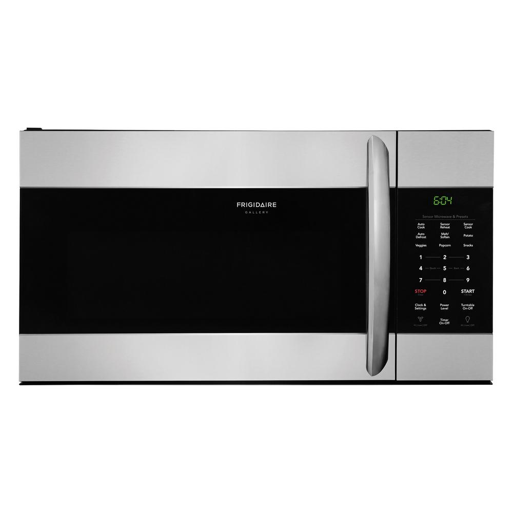 Frigidaire Gallery 1 7 Cu Ft Over The Range Microwave In Smudge