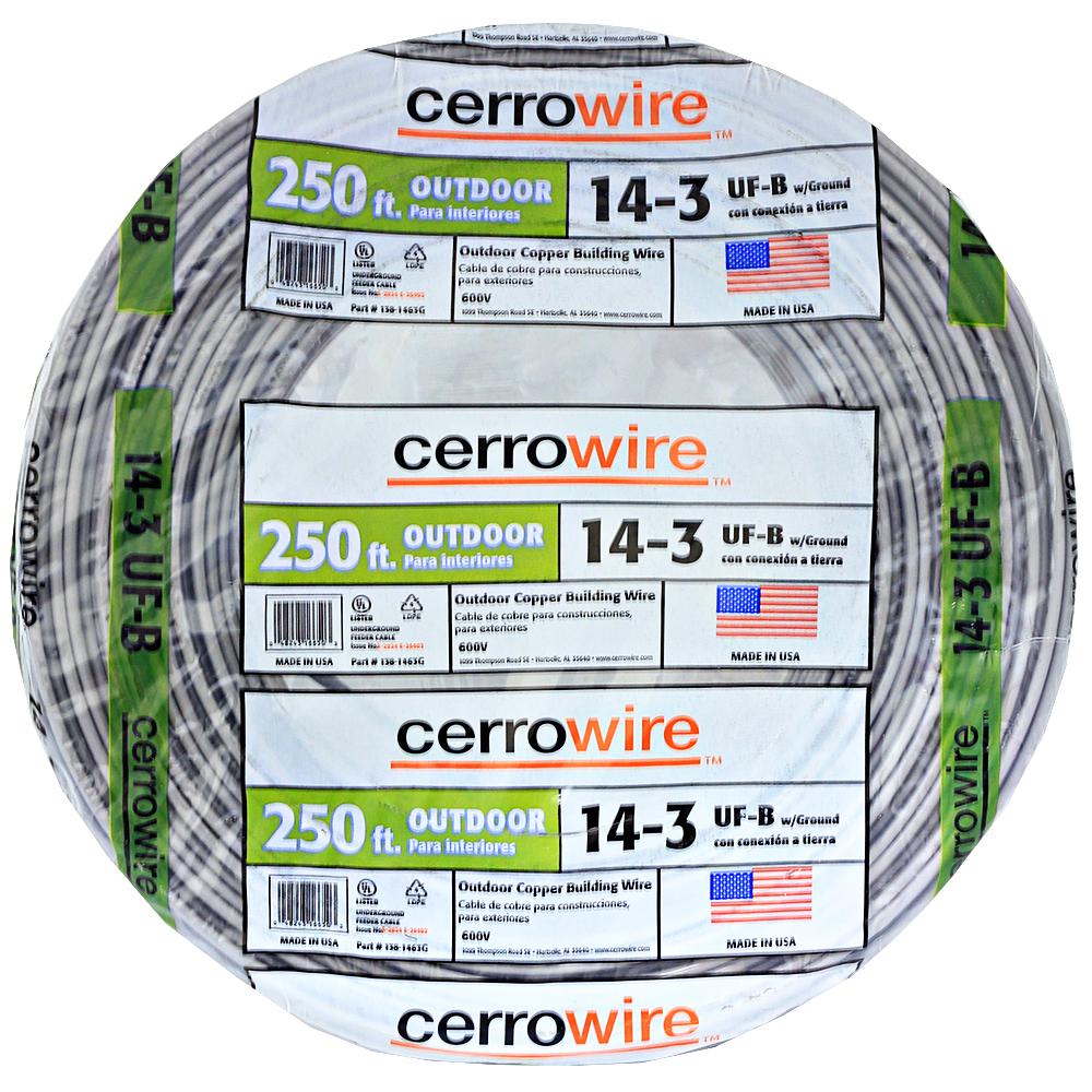 Southwire 25 ft. 6/3 Gray Stranded CU UF-B W/G Wire-14782721 - The Home