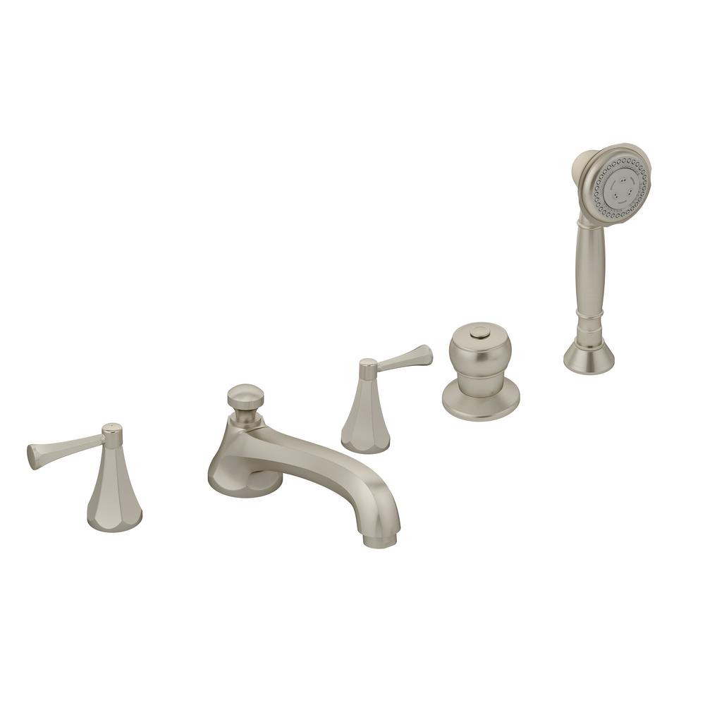 Symmons Canterbury 2-Handle Deck Mounted Roman Tub Faucet with Hand ...