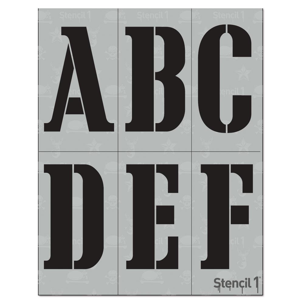 Stencil1 2 in. Old English Font StencilS1_ALPH_OE_ 19 The Home Depot