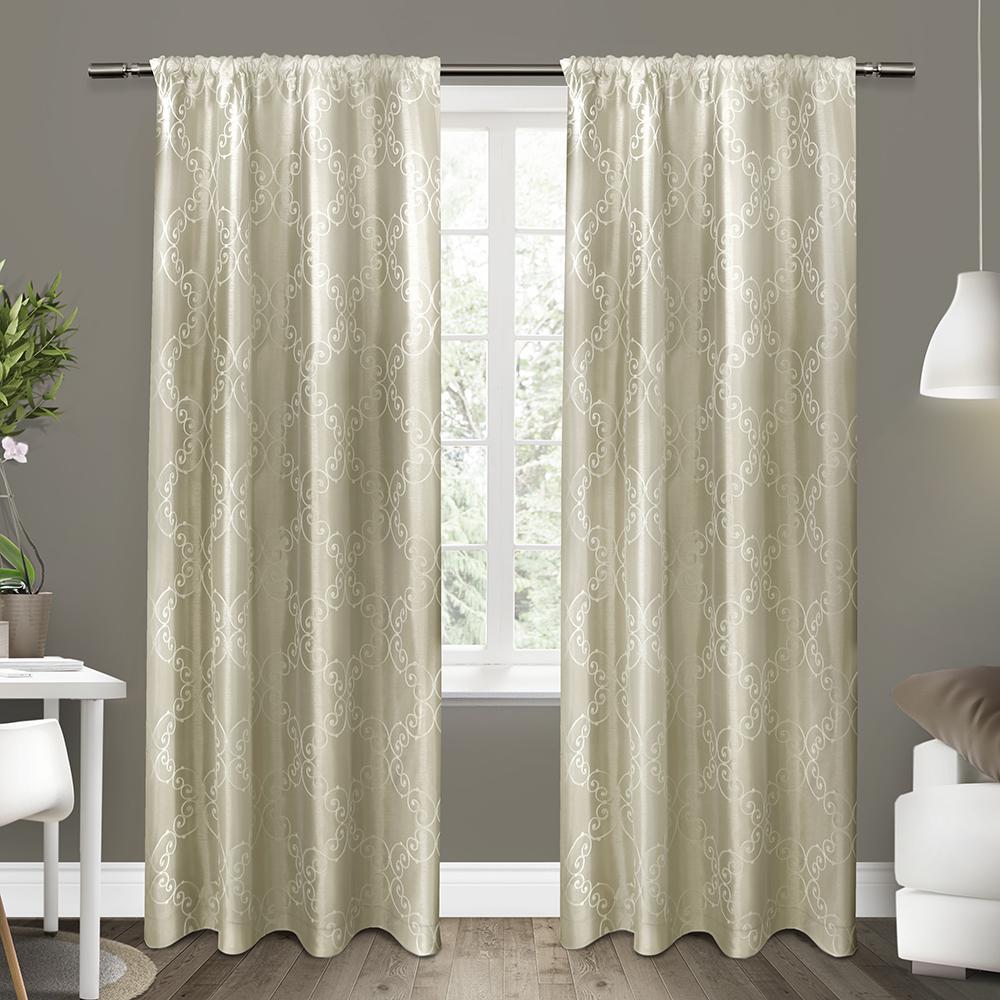 Polka Lilac Purple Dot Jacquard Blackout Rod Pocket Top Window CurtainEK531302 296R The