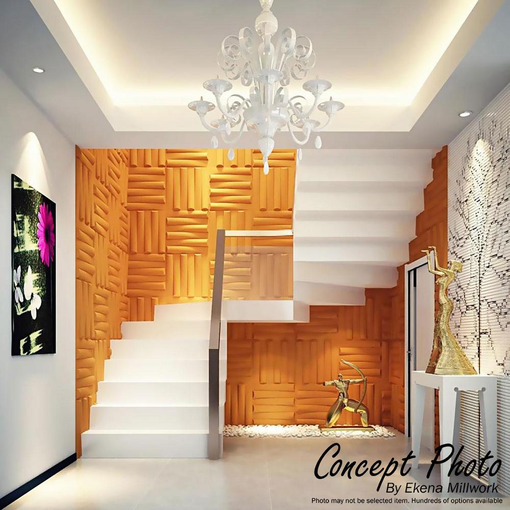 Ekena Millwork WP20X20RIWH-CASE-50 Richmond Design Pack of 50 Tiles 133 Sq Ft Decorative 3D Wall Panels White