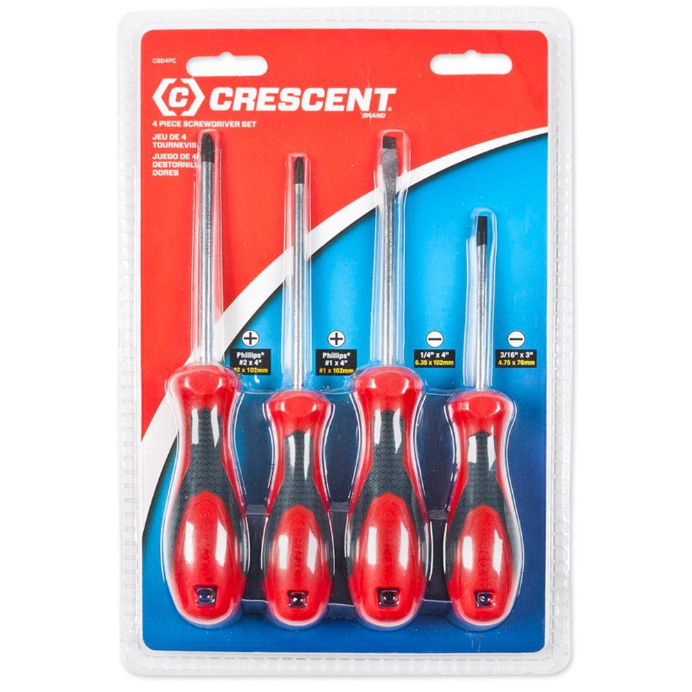 Crescent Cushion Grip Screwdriver Set (4Piece)CSD4PC The Home Depot