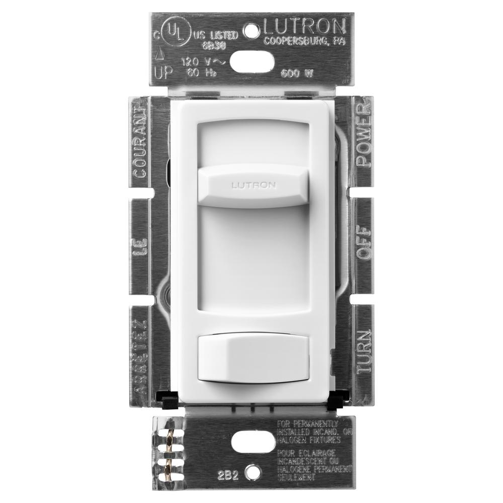 UPC 027557000055 product image for Lutron Skylark Contour 600-Watt Single-Pole/3-Way Preset Eco-Dimmer - White | upcitemdb.com