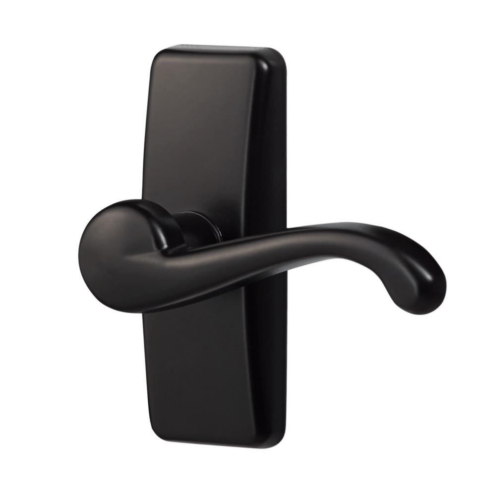 Ideal Security Black Painted Zinc Storm And Screen Door Lever