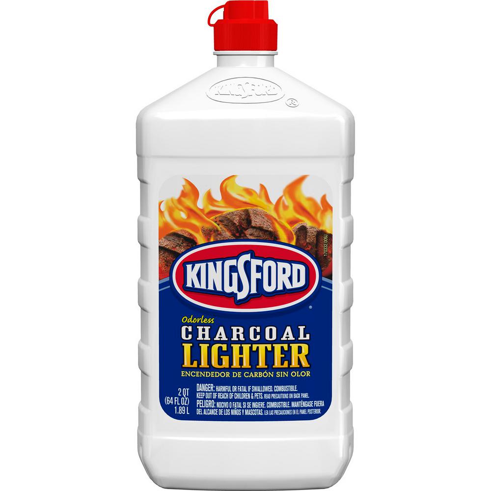 Charcoal Starter Lighters Grill Accessories The Home Depot 64 Oz Odorless Charcoal Lighter Fluid