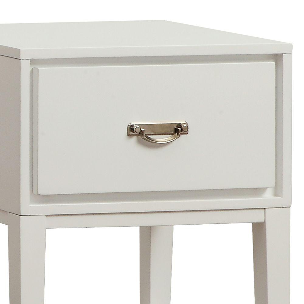 HomeSullivan White Storage End Table 40564A161W(3A) The Home Depot