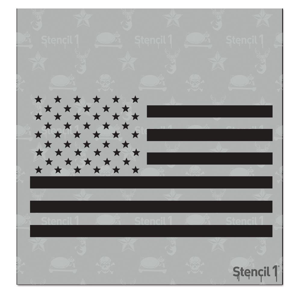 Stencil1 US Flag Small Stencil-S1_2L_05_S - The Home Depot