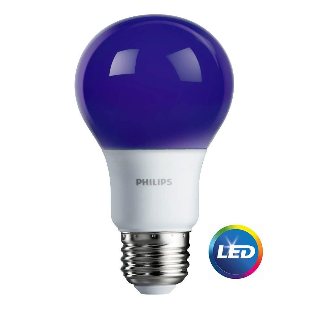 Philips 60 Watt Equivalent A19 Led Purple Light Bulb 2 Pack 463208 Philips 60 Watt Equivalent A19 Led Purple Light Bulb 2 Pack