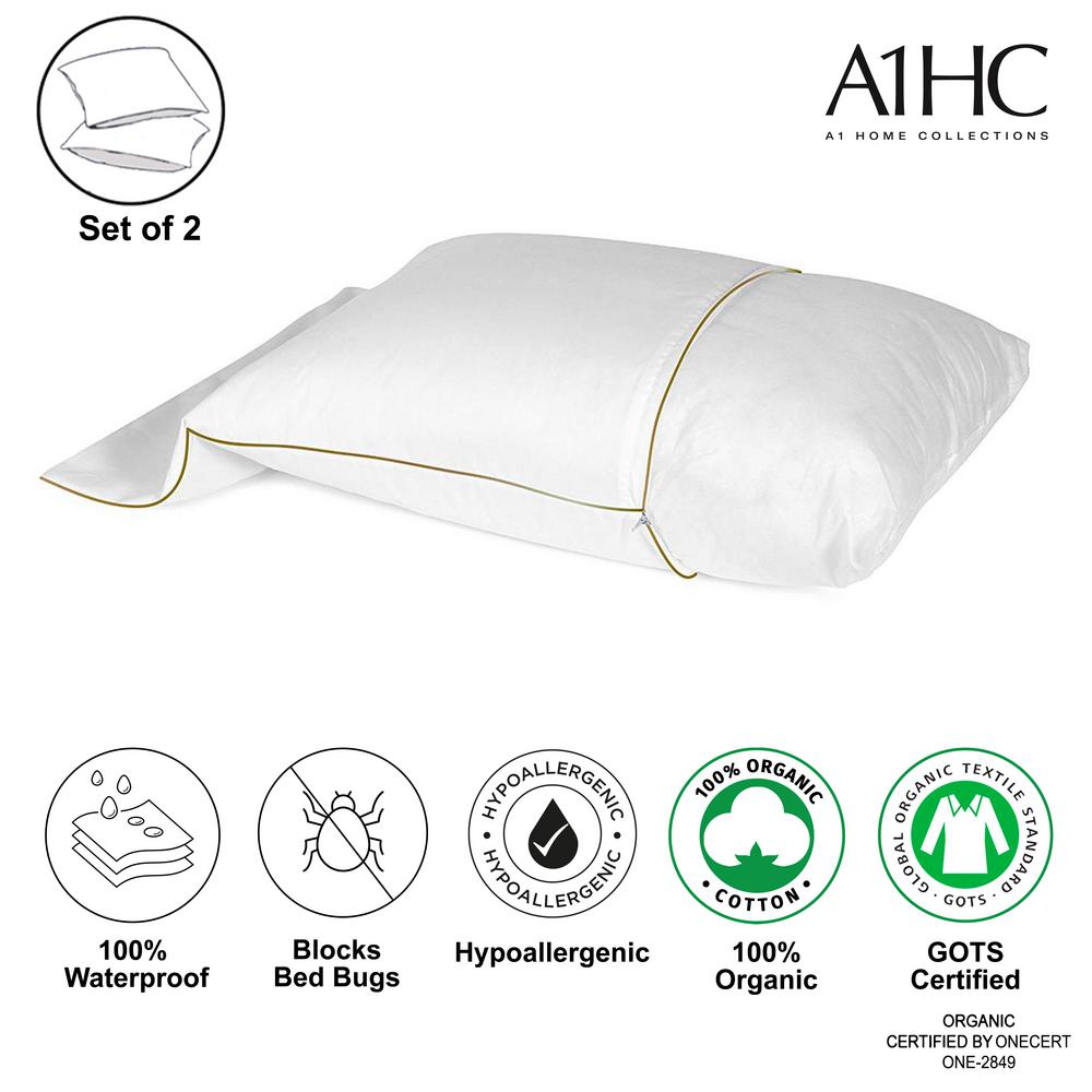 Other Bedding Bed Bug Pillow Protector King Size 35 Cotton Machine Wash Dry W Zipper Home Garden