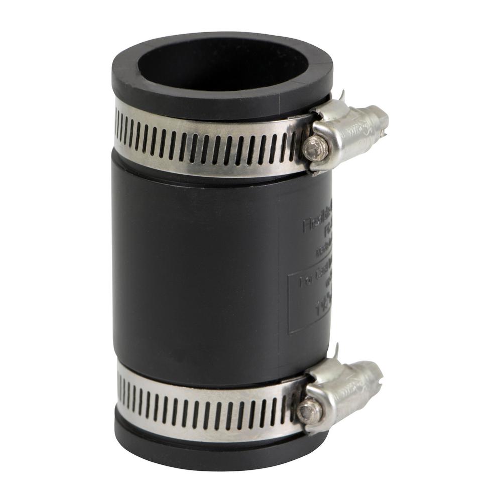 The Plumber's Choice 1-1 4 In. Pvc Flexible Coupling With Stainless 